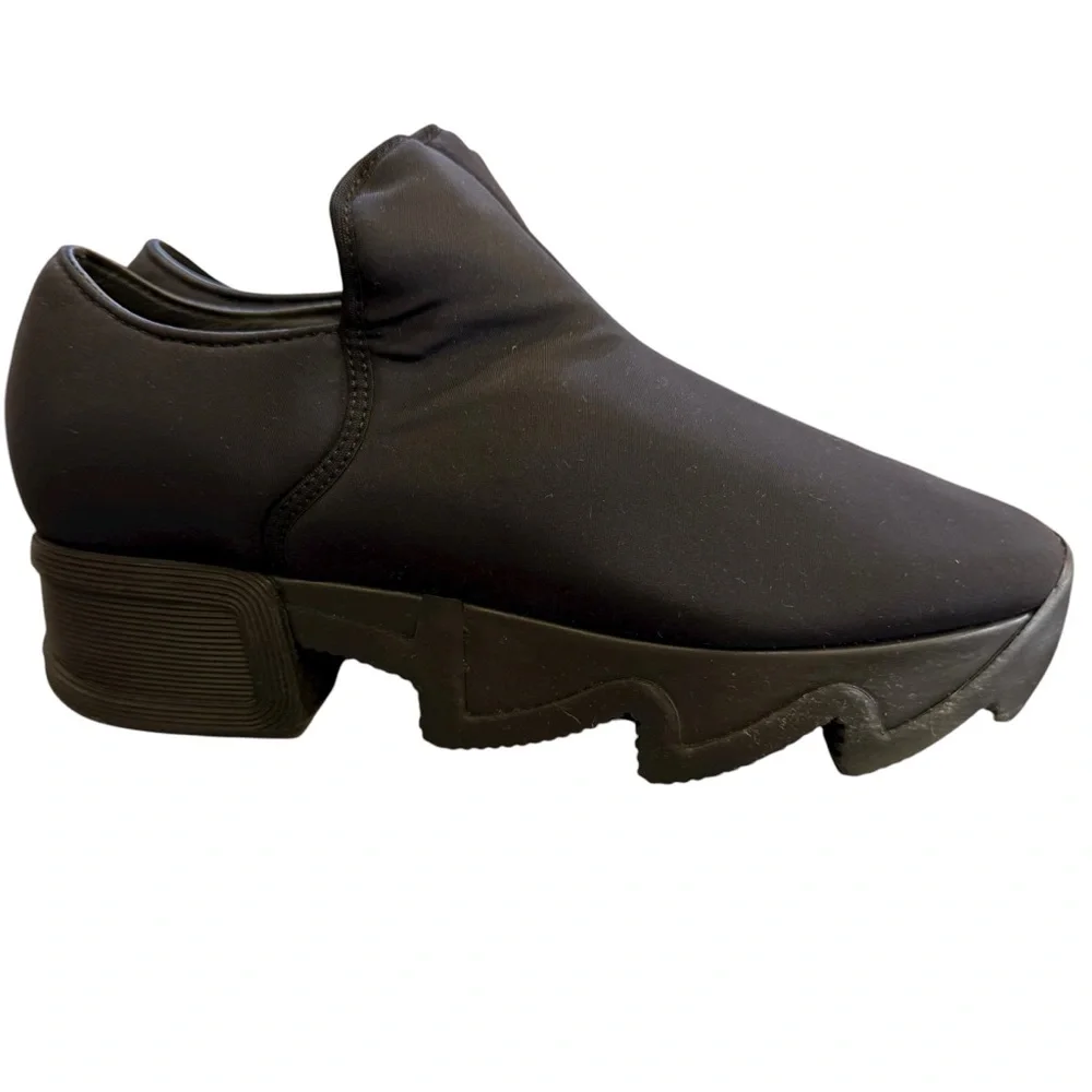 iRi New York City Women’s Black Platform Neoprene Slip-On Shoes Sz 39/9